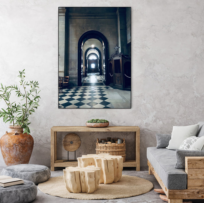 \"Confessional\" Canvas Framed Black 30x40 Wall Art