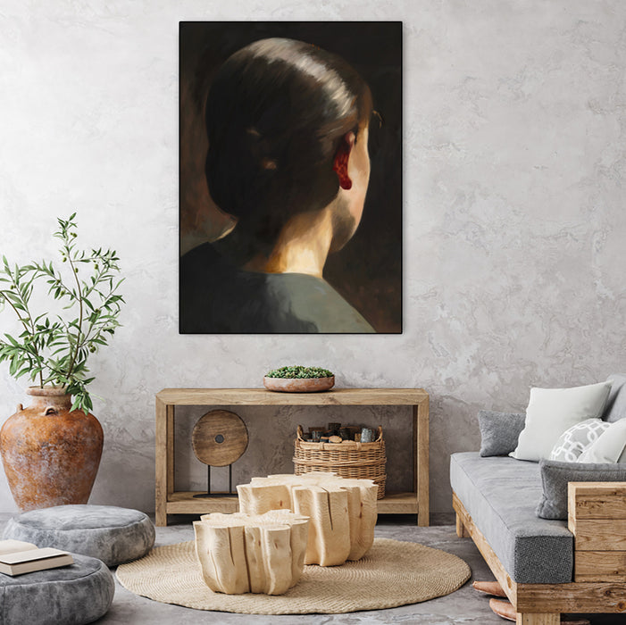 \"Ines\" Canvas Framed Black 24x32 Wall Art