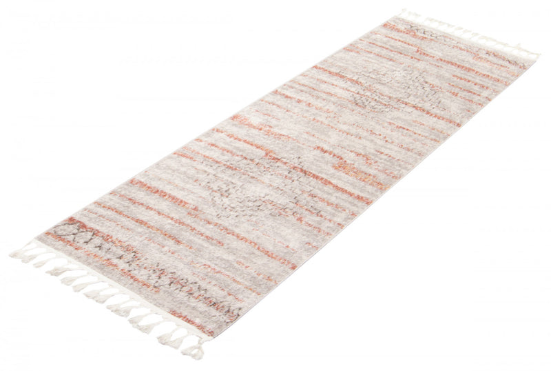 Vera Aztec Ivory/Copper Area Rug - 2'7\" x 8'4\"