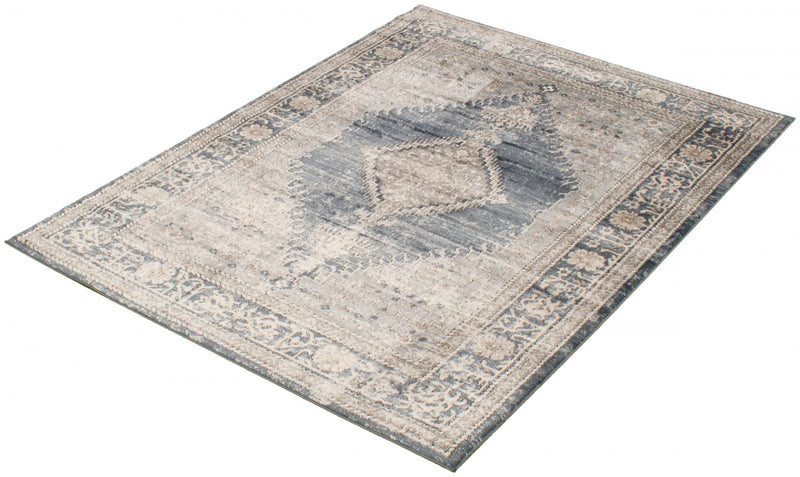 Octavian Bijar Blue Area Rug - 6'7\" x 9'6\"