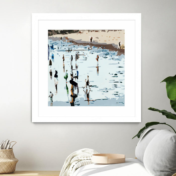 \"Self Reflection\" Matted and Framed White 36x36 Wall Art
