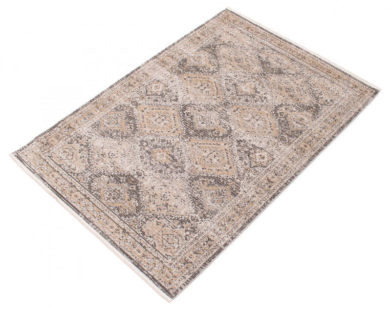 Leandra Taupe/grey Rug 3'11\" X 5'11\" Area Rug