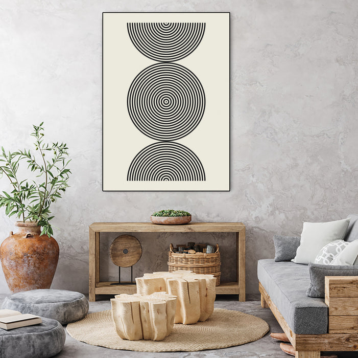 \"Simplicity Ii\" Canvas Framed Black 24x32 Wall Art