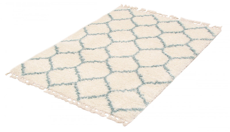 Helma Trellis Cream Shag 3'11\" X 5'11\" Area Rug