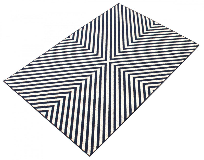 Dodie Blue-Ivory 3'11\" x 5'7\" Area Rug