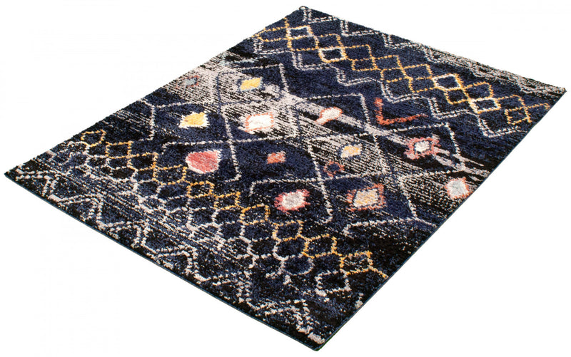 Makondo Classic Navy Blue Area Rug - 5'3\" x 7'3\"