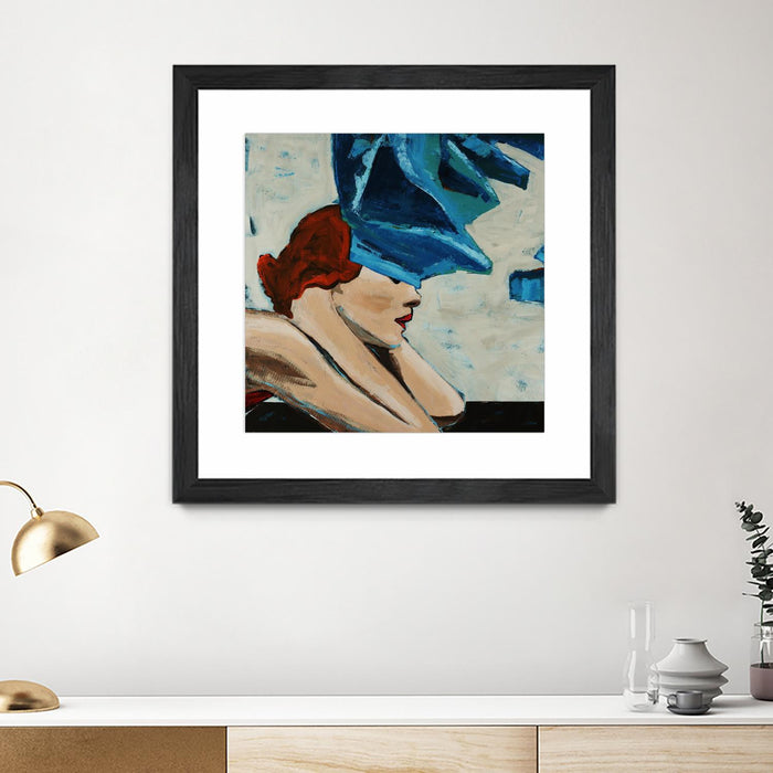 \"On The Rocks\" Matted and Framed Black 30x30 Wall Art