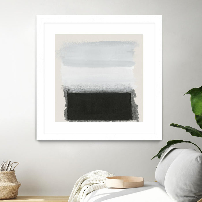 \"Star Night Interlude\" Matted and Framed White 30x30 Wall Art