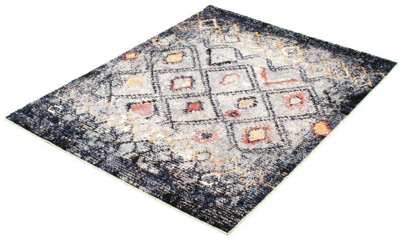 Makondo Classic Blue Area Rug - 6'7\" x 9'6\"