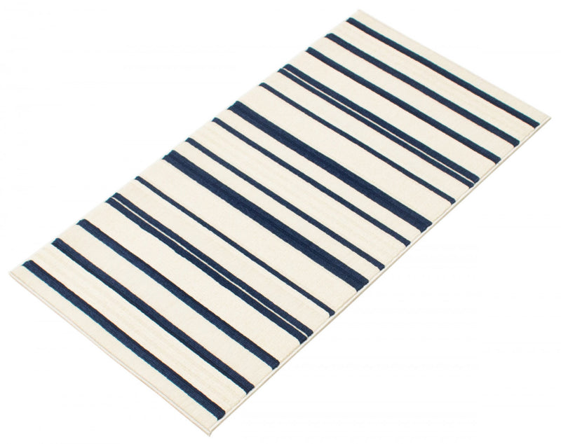 Talya Blue-Ivory 2'8\" x 4'11\" Area Rug