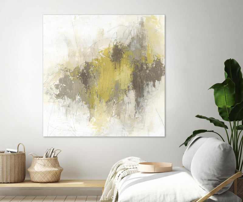 \"Saffron Abstract I\" Giant Art 54x54 Wall Art
