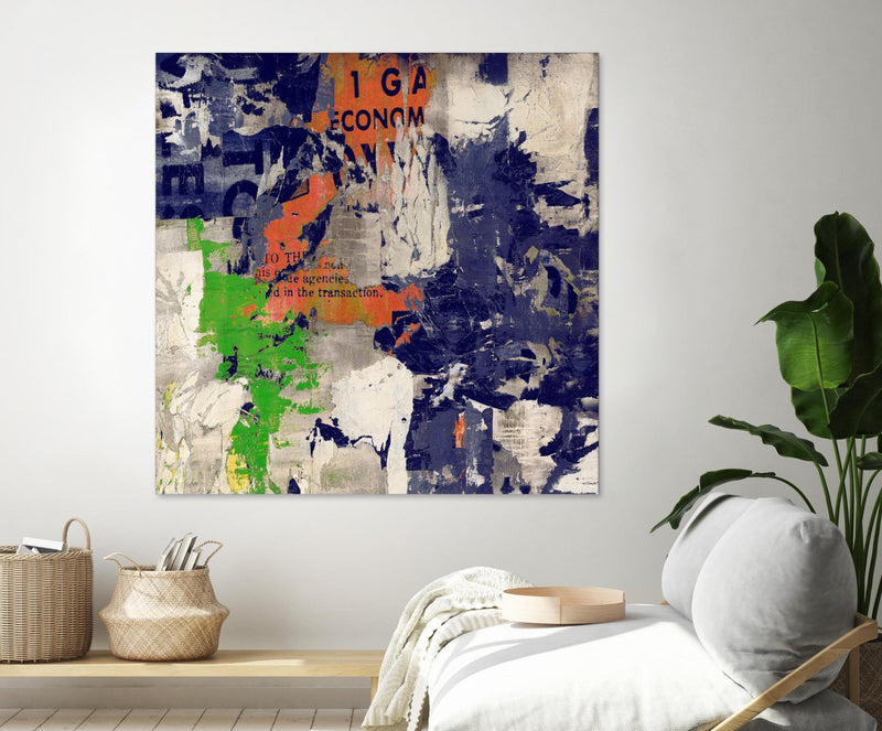 \"Economic Shift I\" Giant Art 72x72 Wall Art