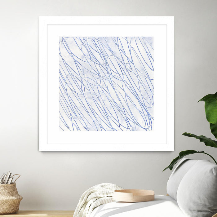 \"Hula Ii\" Matted and Framed White 30x30 Wall Art
