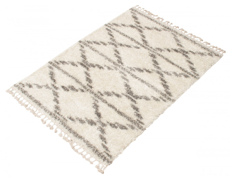 Helma Liv Cream Shag 3'11\" X 5'11\" Area Rug