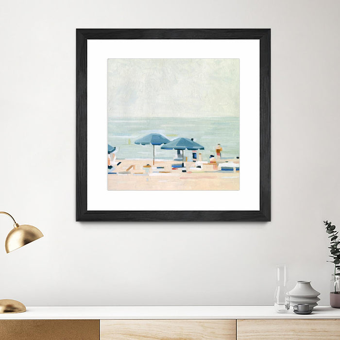 \"If It's The Beaches I\" Matted and Framed Black 30x30 Wall Art