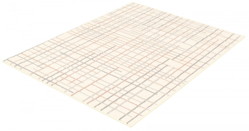 Taite Cream-Silver Area Rug - 3'11\" x 5'7\"