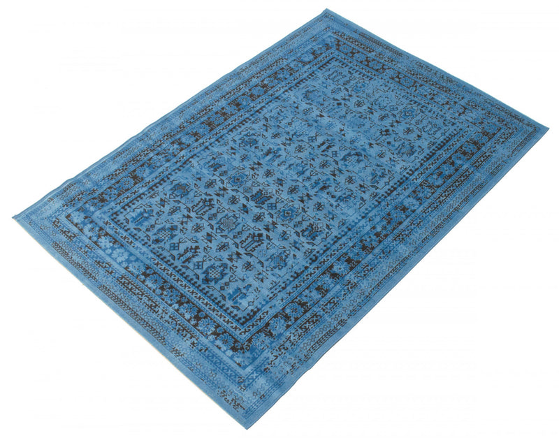 Awena Blue 6'7\" x 9'6\" Area Rug