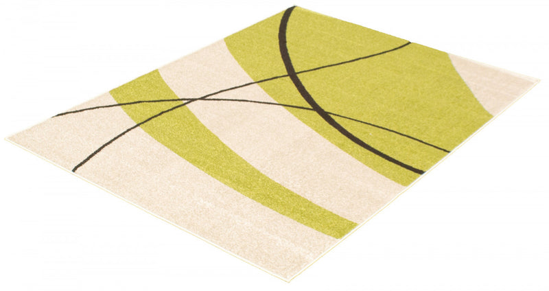 Carson Cream-Green Area Rug - 7'10\" x 10'2\"