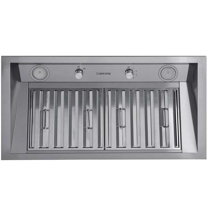 Ancona Pro 28\" Ducted Stainless Steel Insert Range Hood - AN-1329