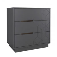 Nordika 3-Drawer Chest - Charcoal Grey 