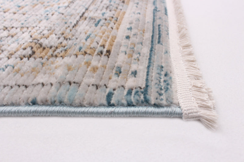 Leandra Taupe/blue Rug 6'7\" X 9'6\" Area Rug