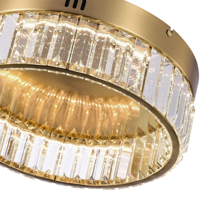 Stella One-Tier LED Brushed Brass Flush Mount