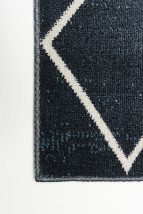 Kenza Blue Machine Washable Area Rug - 2'6\" x 8'0\"