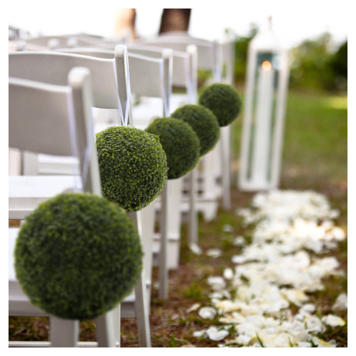 Artificial Boxwood 13\" Foliage Ball 2  Pieces