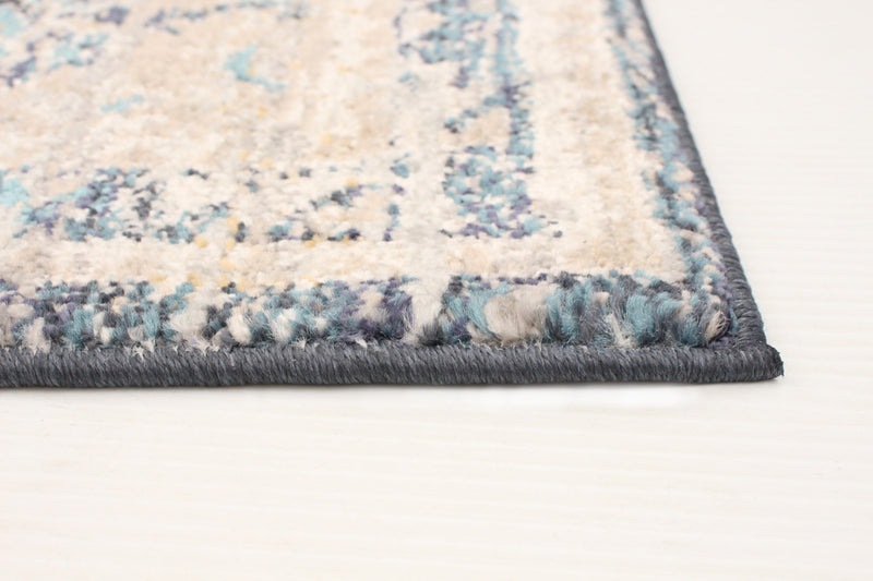 Hansel Classic Silver-Black Area Rug - 5' x 8'