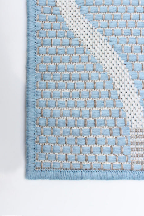 Neisha Abstract Light Blue Rug 6'7\" X 9'6\" Area Rug