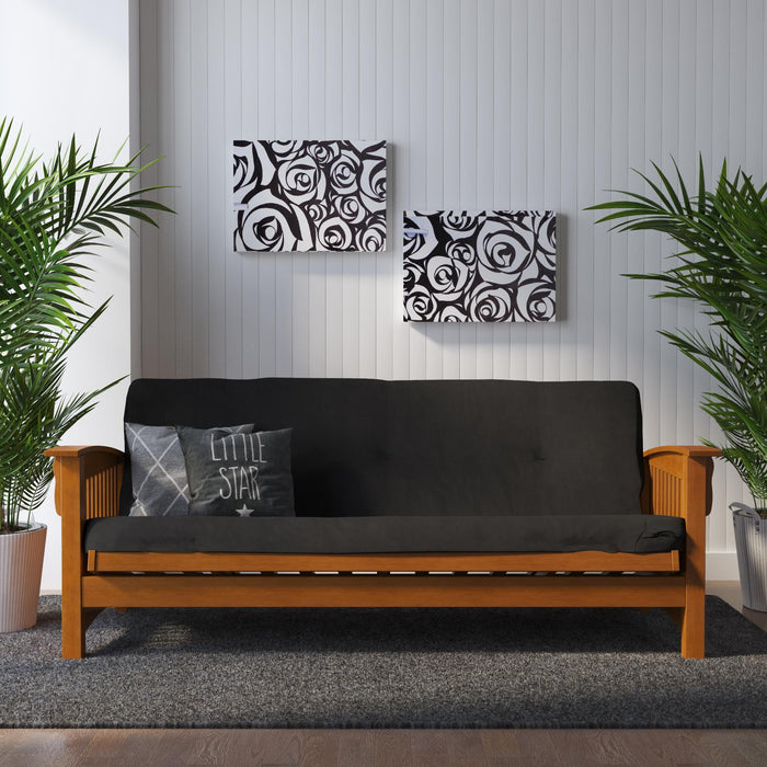 DHP Fletcher Thermobonded Polyester Fill Full Futon Mattress - Dark Grey