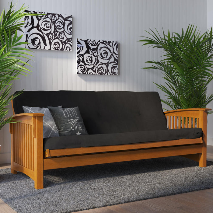 DHP Fletcher Thermobonded Polyester Fill Full Futon Mattress - Dark Grey