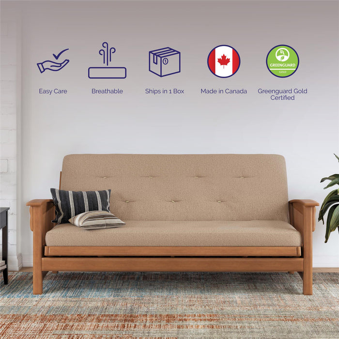 Signature Sleep Braga Full Bonnell Coil Futon Mattress - Tan