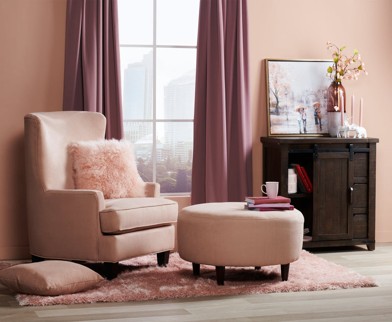 Mongolian Sheepskin Accent Pillow - Rose