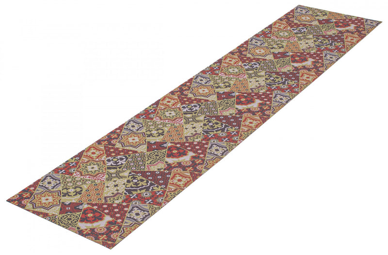 Bellezza Red / Green 2'2\" x 26'0\" Area Rug