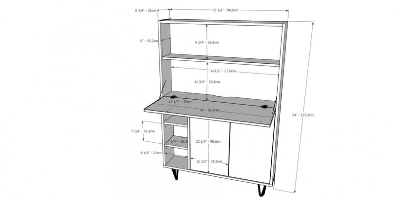 Nordika Secretary Desk - Walnut