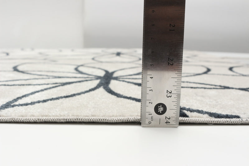 Terali Ivory Machine Washable Area Rug - 3'0\" x 5'0\"