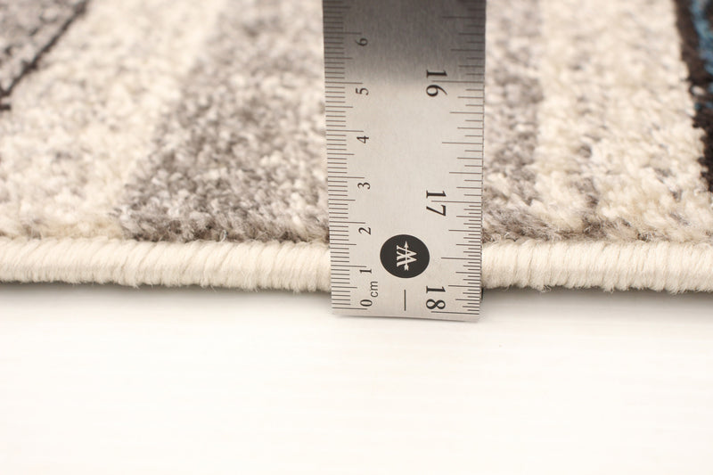 Aya Ivory-Blue Area Rug - 3'11\" x 5'7\"