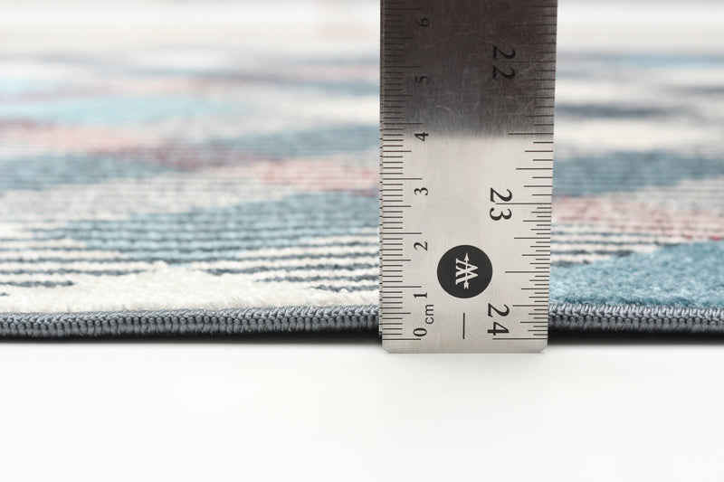 Kors Blue Machine Washable Area Rug - 2'6\" x 8'0\"