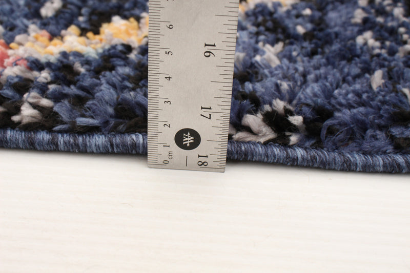 Makondo Abstract Navy Blue Area Rug - 6'7\" x 9'6\"