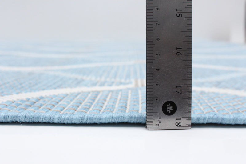 Neisha Abstract Light Blue Rug 6'7\" X 9'6\" Area Rug