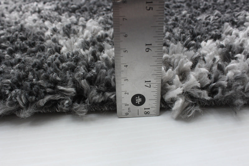Helma Stark Dark Grey Shag 6'7\" X 9'6\" Area Rug