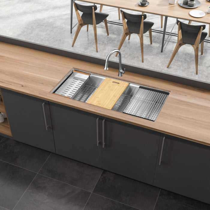 Ancona 45\" Undermount Workstation Kitchen Sink - AN-3373