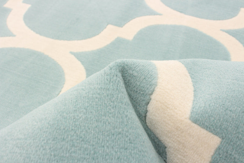 Aliya Aqua 5'3\" x 7'7\" Area Rug