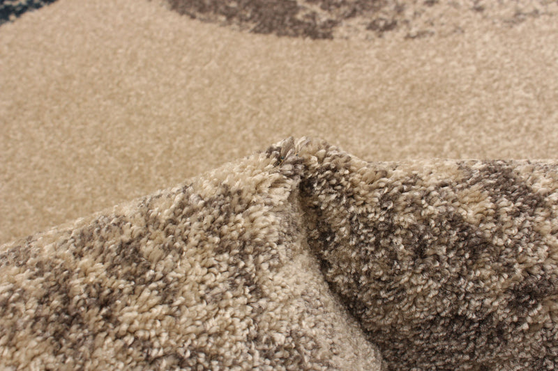 Ellegance Ivory / Blue 6'7\" x 9'6\" Area Rug