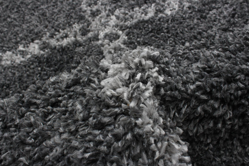 Helma Stark Dark Grey Shag 6'7\" X 9'6\" Area Rug
