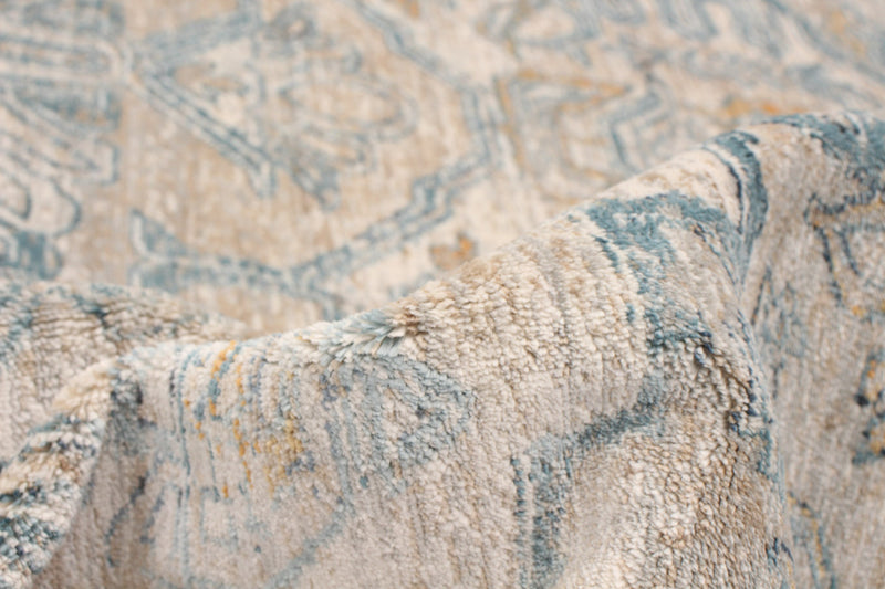 Baina Heriz Beige-Grey Area Rug - 6'7\" x 9'10\"