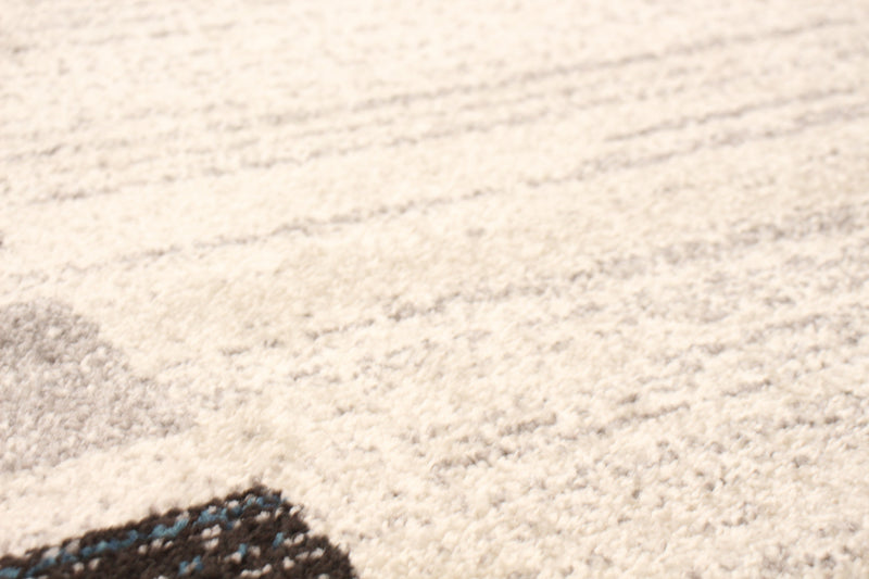 Aya Ivory-Blue Area Rug - 7'10\" x 10'2\"