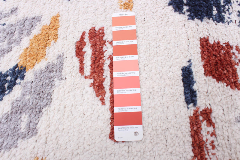 Paloma Sunburst Navy, White Area Rug - 3'11\" x 5'11\"