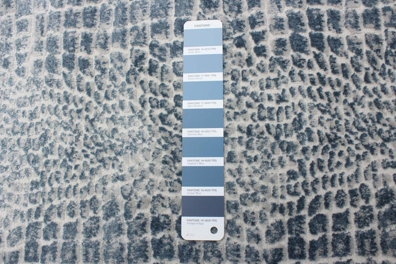 Kecia Blue/cream Rug 5'3\" X 7'3\" Area Rug